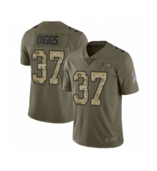 Youth Seattle Seahawks #37 Quandre Diggs Limited Olive Camo 2017 Salute to Service Football Jersey