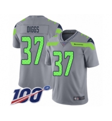 Youth Seattle Seahawks #37 Quandre Diggs Limited Silver Inverted Legend 100th Season Football Jersey