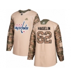 Men's Washington Capitals #62 Carl Hagelin Authentic Camo Veterans Day Practice Hockey Jersey