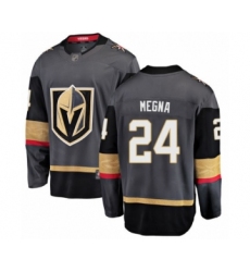 Men's Vegas Golden Knights #24 Jaycob Megna Authentic Black Home Fanatics Branded Breakaway Hockey Jersey