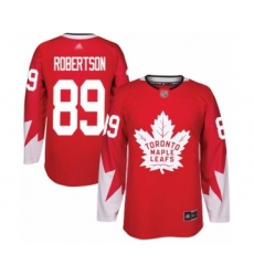 Youth Toronto Maple Leafs #89 Nicholas Robertson Authentic Red Alternate Hockey Jersey