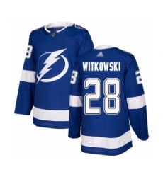 Youth Tampa Bay Lightning #28 Luke Witkowski Authentic Royal Blue Home Hockey Jersey