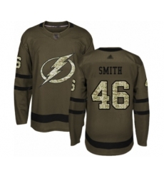 Youth Tampa Bay Lightning #46 Gemel Smith Authentic Green Salute to Service Hockey Jersey