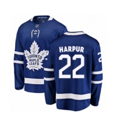Men's Toronto Maple Leafs #22 Ben Harpur Authentic Royal Blue Home Fanatics Branded Breakaway Hockey Jersey