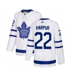 Men's Toronto Maple Leafs #22 Ben Harpur Authentic White Away Hockey Jersey