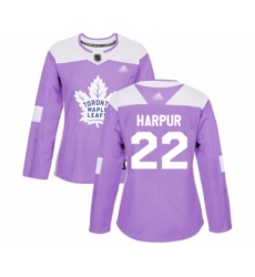 Women's Toronto Maple Leafs #22 Ben Harpur Authentic White Away Fanatics Branded Breakaway Hockey Jersey