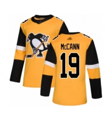 Men's Pittsburgh Penguins #19 Jared McCann Authentic Gold Alternate Hockey Jersey