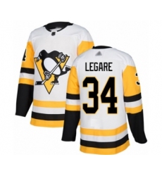 Youth Pittsburgh Penguins #34 Nathan Legare Authentic White Away Hockey Jersey
