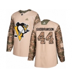 Men's Pittsburgh Penguins #44 Erik Gudbranson Authentic Camo Veterans Day Practice Hockey Jersey