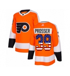 Youth Philadelphia Flyers #39 Nate Prosser Authentic Orange USA Flag Fashion Hockey Jersey