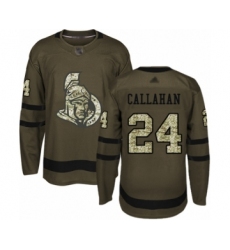 Men's Ottawa Senators #24 Ryan Callahan Authentic Green Salute to Service Hockey Jersey
