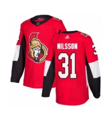 Youth Ottawa Senators #31 Anders Nilsson Authentic Red Home Hockey Jersey