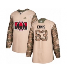 Youth Ottawa Senators #63 Tyler Ennis Authentic Camo Veterans Day Practice Hockey Jersey