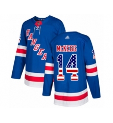 Youth New York Rangers #14 Greg McKegg Authentic Royal Blue USA Flag Fashion Hockey Jersey