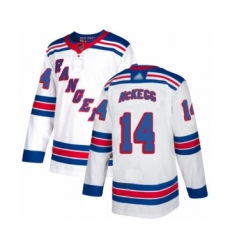 Youth New York Rangers #14 Greg McKegg Authentic White Away Hockey Jersey