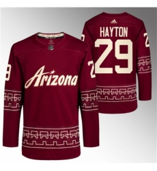 Men's Arizona Coyotes #29 Barrett Hayton Garnet Alternate Pro Jersey