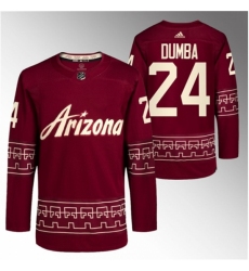 Men's Arizona Coyotes #24 Matt Dumba Garnet Alternate Pro Jersey