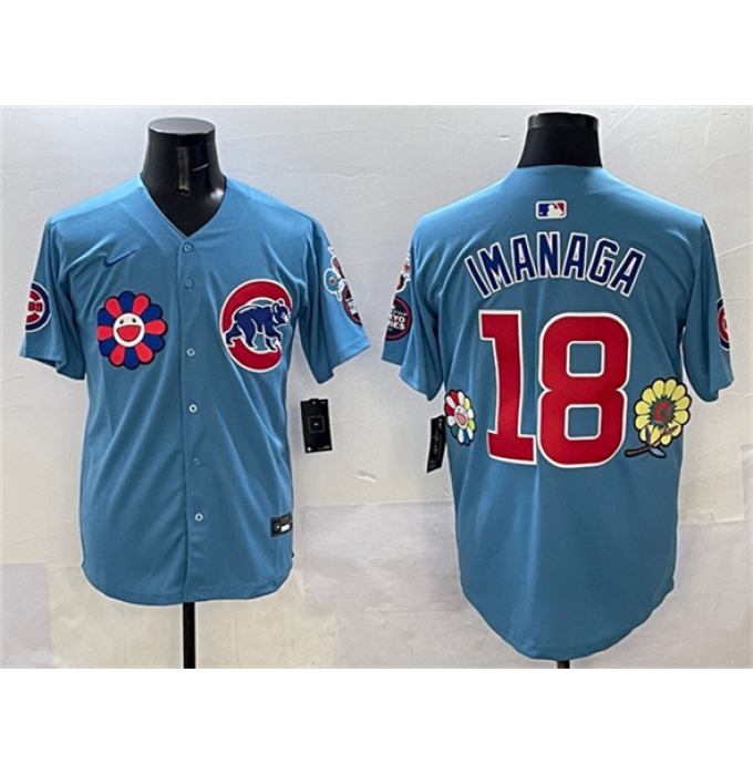 Men's Chicago Cubs #18 Shōta Imanaga Blue 2025 Tokyo Series 2nd Alternate Limited Stitched Baseball Jersey