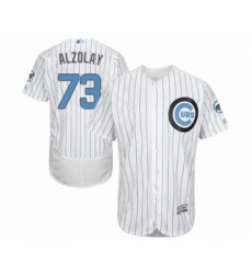 Men's Chicago Cubs #73 Adbert Alzolay Authentic White 2016 Father's Day Fashion Flex Base Baseball Player Jersey
