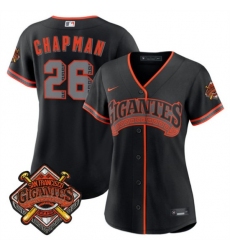 Women's San Francisco Giants #26 Matt Chapman Black 2026 Alternate Stadium Stitched Baseball Jersey(Run Small)
