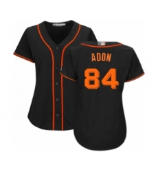 Women's San Francisco Giants #84 Melvin Adon Authentic Black Alternate Cool Base Baseball Player Jersey