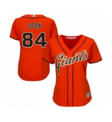 Women's San Francisco Giants #84 Melvin Adon Authentic Orange Alternate Cool Base Baseball Player Jersey