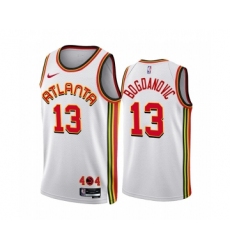 Men's Atlanta Hawks #13 Bogdan Bogdanovic 2022-23 White Association Edition Stitched Jersey