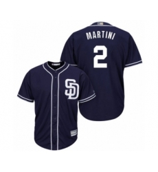 Youth San Diego Padres #2 Nick Martini Authentic Navy Blue Alternate 1 Cool Base Baseball Player Jersey