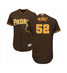 Men's San Diego Padres #52 Andres Munoz Brown Alternate Flex Base Authentic Collection Baseball Player Jersey