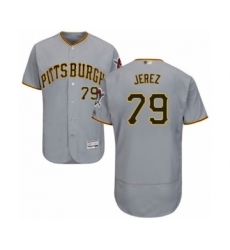Men's Pittsburgh Pirates #79 Williams Jerez Grey Road Flex Base Authentic Collection Baseball Player Jersey