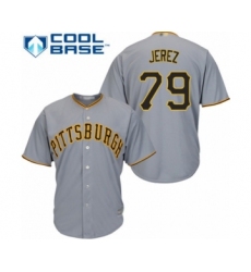 Youth Pittsburgh Pirates #79 Williams Jerez Authentic Grey Road Cool Base Baseball Player Jersey