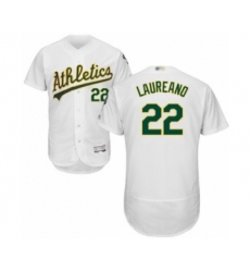 Men's Oakland Athletics #22 Ramon Laureano White Home Flex Base Authentic Collection Baseball Player Jersey
