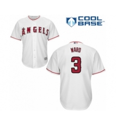 Youth Los Angeles Angels of Anaheim #3 Taylor Ward Authentic White Home Cool Base Baseball Player Jersey