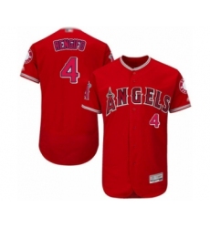 Men's Los Angeles Angels of Anaheim #4 Luis Rengifo Red Alternate Flex Base Authentic Collection Baseball Player Jersey