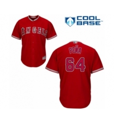Youth Los Angeles Angels of Anaheim #64 Felix Pena Authentic Red Alternate Cool Base Baseball Player Jersey