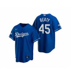 Men's Los Angeles Dodgers #45 Matt Beaty Royal 2020 World Series Champions Replica Jersey