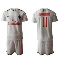 AC Milan #11 Brahimovic Away Soccer Club Jersey