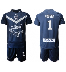 Bordeaux #1 Coustil Home Soccer Club Jersey