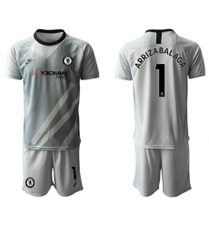 Chelsea #1 Arrizabalaga Grey Goalkeeper Soccer Club Jersey