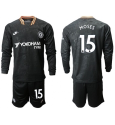 Chelsea #15 Moses Third Long Sleeves Soccer Club Jersey