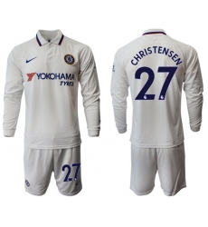 Chelsea #27 Christensen Away Long Sleeves Soccer Club Jersey