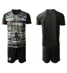 Chelsea Blank Black Goalkeeper Soccer Club Jersey