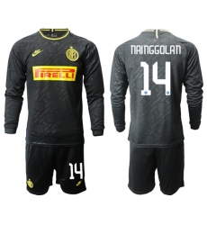 Inter Milan #14 Nainggolan Third Long Sleeves Soccer Club Jersey