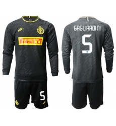 Inter Milan #5 Gagliardini Third Long Sleeves Soccer Club Jersey