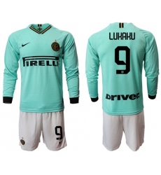 Inter Milan #9 Lukaku Away Long Sleeves Soccer Club Jersey