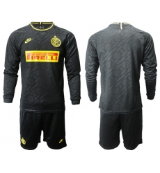 Inter Milan Blank Third Long Sleeves Soccer Club Jersey