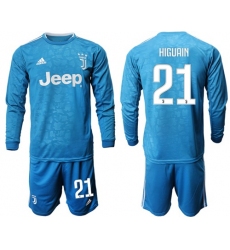 Juventus #21 Higuain Third Long Sleeves Soccer Club Jersey