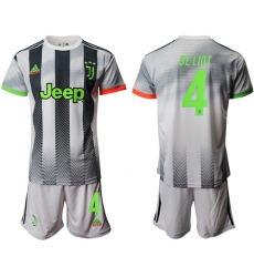 Juventus #4 De Ligt Joint Soccer Club Jersey