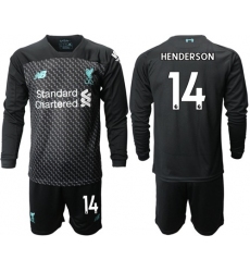 Liverpool #14 Henderson Third Long Sleeves Soccer Club Jersey