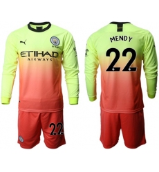 Manchester City #25 Fernandinho Third Long Sleeves Soccer Club Jersey